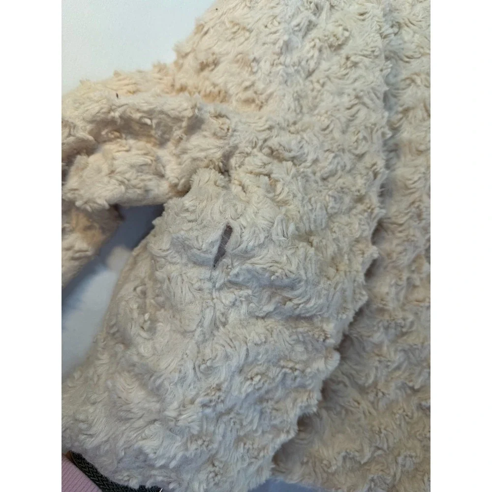 Cutie Patootie Cream Plush Girls Hooded‎ Dress Coat with Teddy Bear Hood 3T